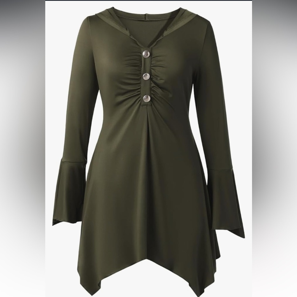 Grim Reaper Army Green medium dress  NEW